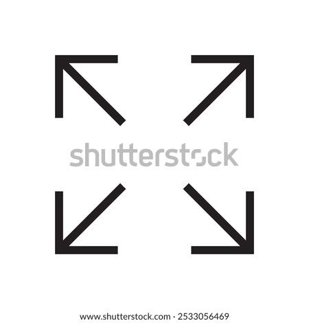 Full screen icon. Maximize icon symbol vector