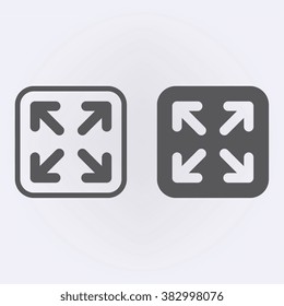 Full screen icon set . Vector illustration