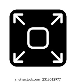 Icono de pantalla completa. inicio de sesión para concepto móvil y diseño web. ilustración vectorial