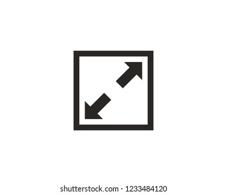Full screen icon sign symbol