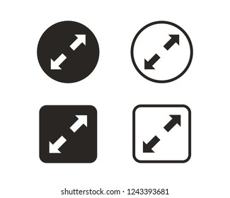 Full screen icon sign symbol