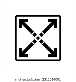Full Screen Icon, Screen Size, Resize Display, Monitor Vector Art Illustration
