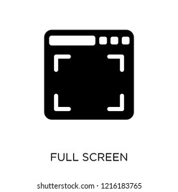 Full screen icon. Full screen symbol design from Web navigation collection. Simple element vector illustration on white background.