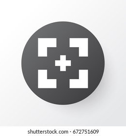 Full Screen Icon Symbol. Premium Quality Isolated Full Screen Icon Target Element In Trendy Style.