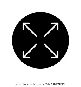 Full Screen icon vector. Expand illustration sign. Open symbol or logo.