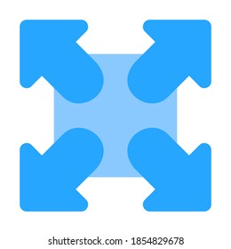 Full screen icon vector illustration in flat style for any projects, use for website mobile app presentation