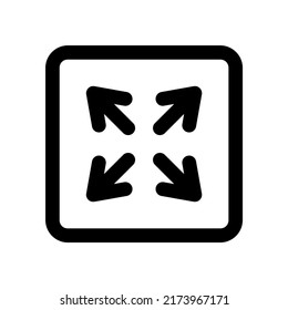 plantilla de logotipo de ilustración vectorial de icono de pantalla completa para muchos fines. Aislado sobre fondo blanco.