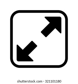 Full screen icon . Vector illustration