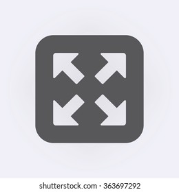 Full screen icon . Vector illustration
