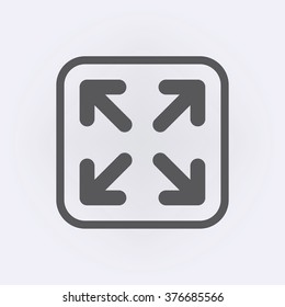 Full screen icon . Vector illustration