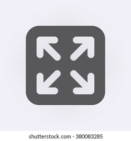 Full screen icon . Vector illustration