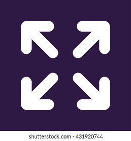 Full screen icon . Vector illustration