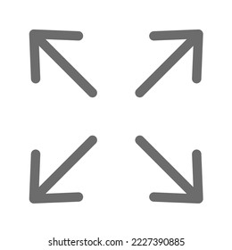 Full Screen icon vector image. Can also be used for Media Buttons. Suitable for mobile apps, web apps and print media.