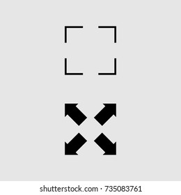 Full screen icon vector isolated