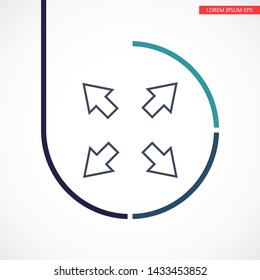 in full screen icon vector . Lorem Ipsum Illustration design