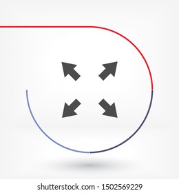 in full screen icon vector . Lorem Ipsum Illustration design