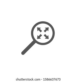 in full screen icon vector. Magnify Vector icon . search icon vector isolated on white background. zoom icon