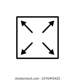 Full screen icon vector outline logo sign
