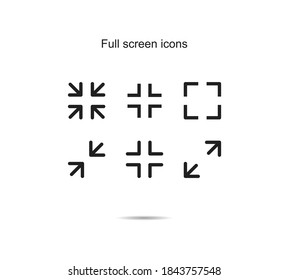 Iconos de pantalla completa ilustración vectorial gráfica en segundo plano