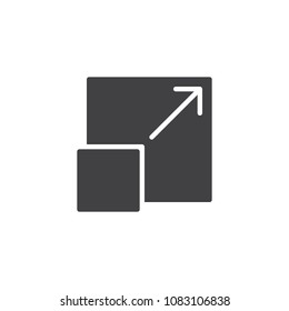 Full screen mode vector icon. filled flat sign for mobile concept and web design. simple solid icon. Symbol, logo illustration. Pixel perfect vector graphics