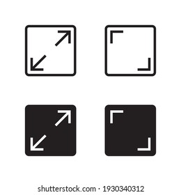 Full screen, modern flat icon
