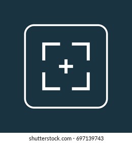 Full Screen Outline Symbol. Premium Quality Isolated Target Element In Trendy Style.