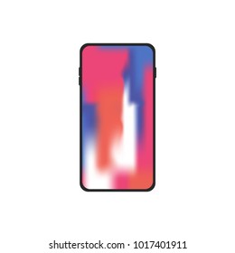 Full screen phone concept. Future of technologies. Vector illustration