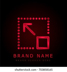 Full screen red chromium metallic logo
