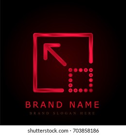 Full screen red chromium metallic logo