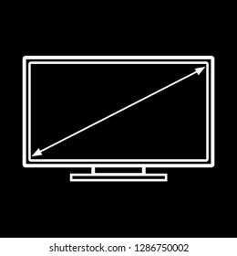 Full screen tv outline icon