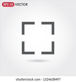 full screen ui web button. vector icon for web, mobile and user interface design