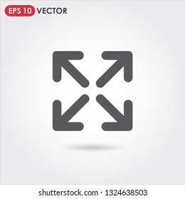 full screen ui web button. vector icon for web, mobile and user interface design