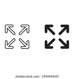 Full screen vector icon for apps and web sites