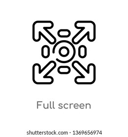 full screen vector line icon. Simple element illustration. full screen outline icon from user interface concept. Can be used for web and mobile