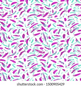 Full Seamless abstract brush strokes pattern vector for decor and textile. Texture pattern for girls boys clothes. Multicolors wallpaper for textile. Fashion style fabric print.