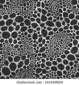 Full seamless abstract circle pattern vector for decor and textile. Black and white animal skin design for textile fabric printing and wallpaper. Design for fashion and home design.