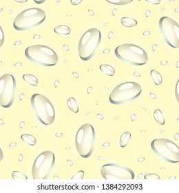 Full Seamless Abstract Drop Pattern Vector Soft Colors. Fashion Textile Fabric Print Background Design.