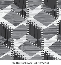 Impresión completa de patrones étnicos abstractos sin fisuras. Fondo de la ilustración vectorial. Diseño de rayas geométricas en tejido y decoración textil. 