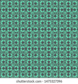 Full seamless abstract geometric pattern vector for decor and textile. Black and green design for girls, boys textile fabric printing and wallpaper. Design for fashion and home design background.