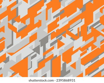 Full seamless abstract geometric print. Camouflage pattern texture. Vector for Jacket Pants Shirt and Shorts. Army textile fabric. Military camo design.