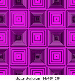 Full Seamless Abstract Geometric Square Pattern Vector for Decor and Textile Skin. Pink Color design for textile fabric printing and wallpaper. Design for fashion and home design.
