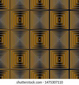 Full Seamless Abstract Geometric Square Pattern Vector for Decor and Textile Skin. Yellow and Grey Colors design for textile fabric printing and wallpaper. Design for fashion and home design.