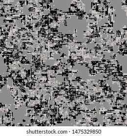 Full seamless abstract grunge pattern vector for decor and textile. Black and white dirty design for girls, boys textile fabric printing and wallpaper. Design for fashion and home design background.