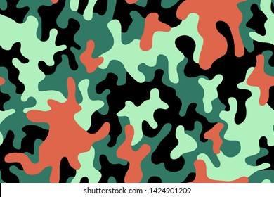 Full seamless abstract military camouflage skin pattern vector for decor and textile. Army masking design for hunting textile fabric printing and wallpaper. Design for fashion and home design.