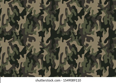 Full seamless abstract military camouflage skin pattern vector for decor and textile. Army masking design for hunting textile fabric printing and wallpaper. Design for fashion and home design.
