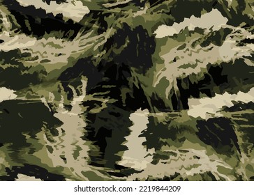 Full seamless abstract military camouflage skin pattern vector for decor and textile. Green army camo design for textile fabric print.