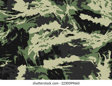 Full seamless abstract military camouflage skin pattern vector for decor and textile. Green army camo design for textile fabric print.