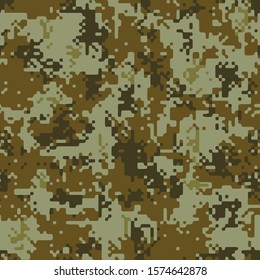 Full seamless abstract military khaki camouflage skin pattern vector for decor and textile. Army masking design for hunting textile fabric printing and wallpaper. Design for fashion and home design.