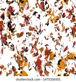 Full Seamless abstract pattern for fabric printing. Multicolored autumn season design suitable for printing on women's dress. Endless pattern for evening dress fabric.