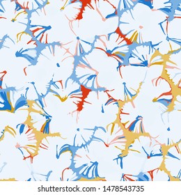 Full Seamless abstract pattern for fabric printing. Multicolored summer design suitable for printing on women's dress. Endless pattern for evening dress fabric.